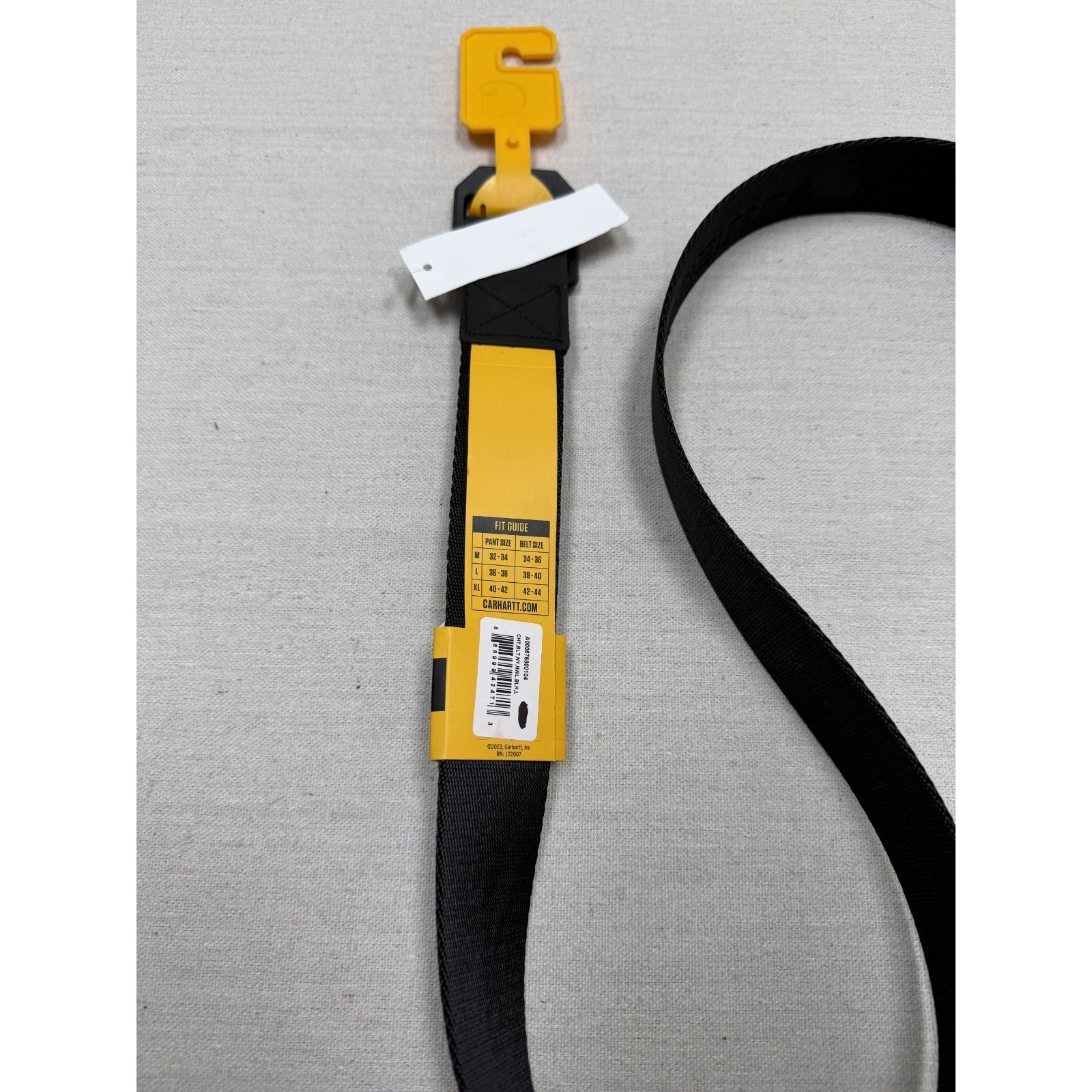 NEW Carhartt Nylon Webbing Ladder Lock Belt – Black Size L Heavy Duty