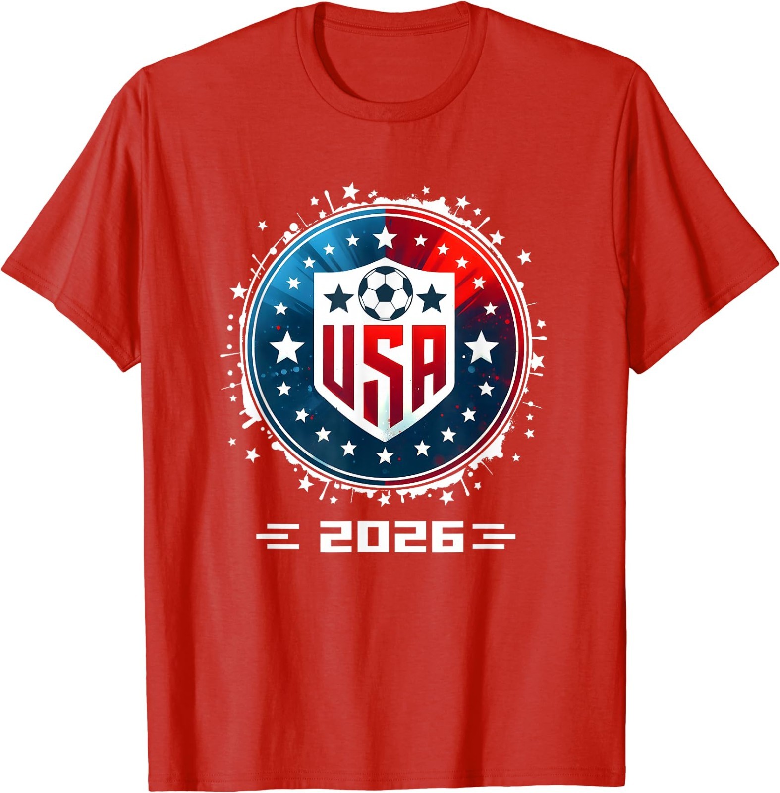 USA Soccer Player Men Soccer T-Shirt Football Fan Tee Patriotic Sports Gift