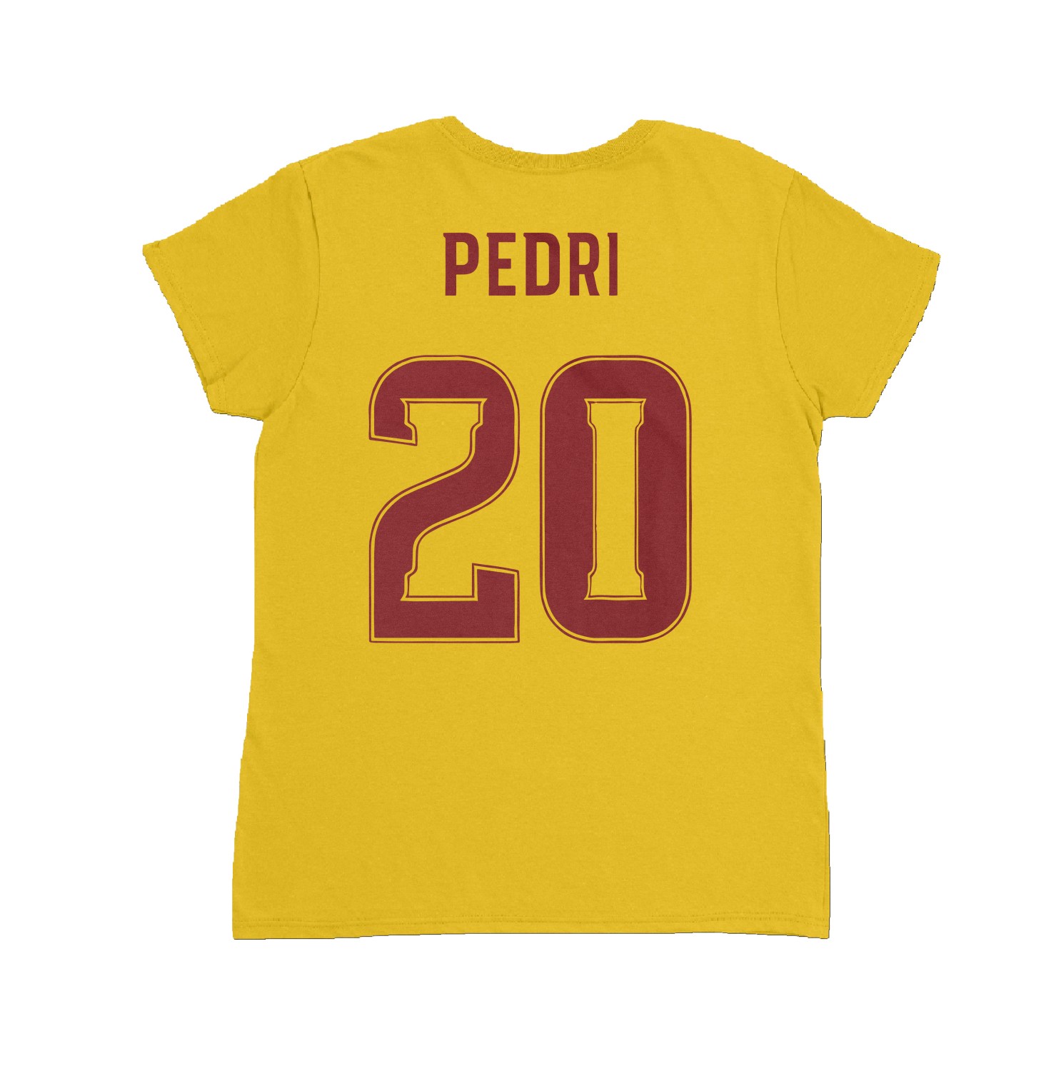 Spain Soccer Pride Pedri 20 Two-Sided Tribute Ladies’ Crewneck T-Shirt