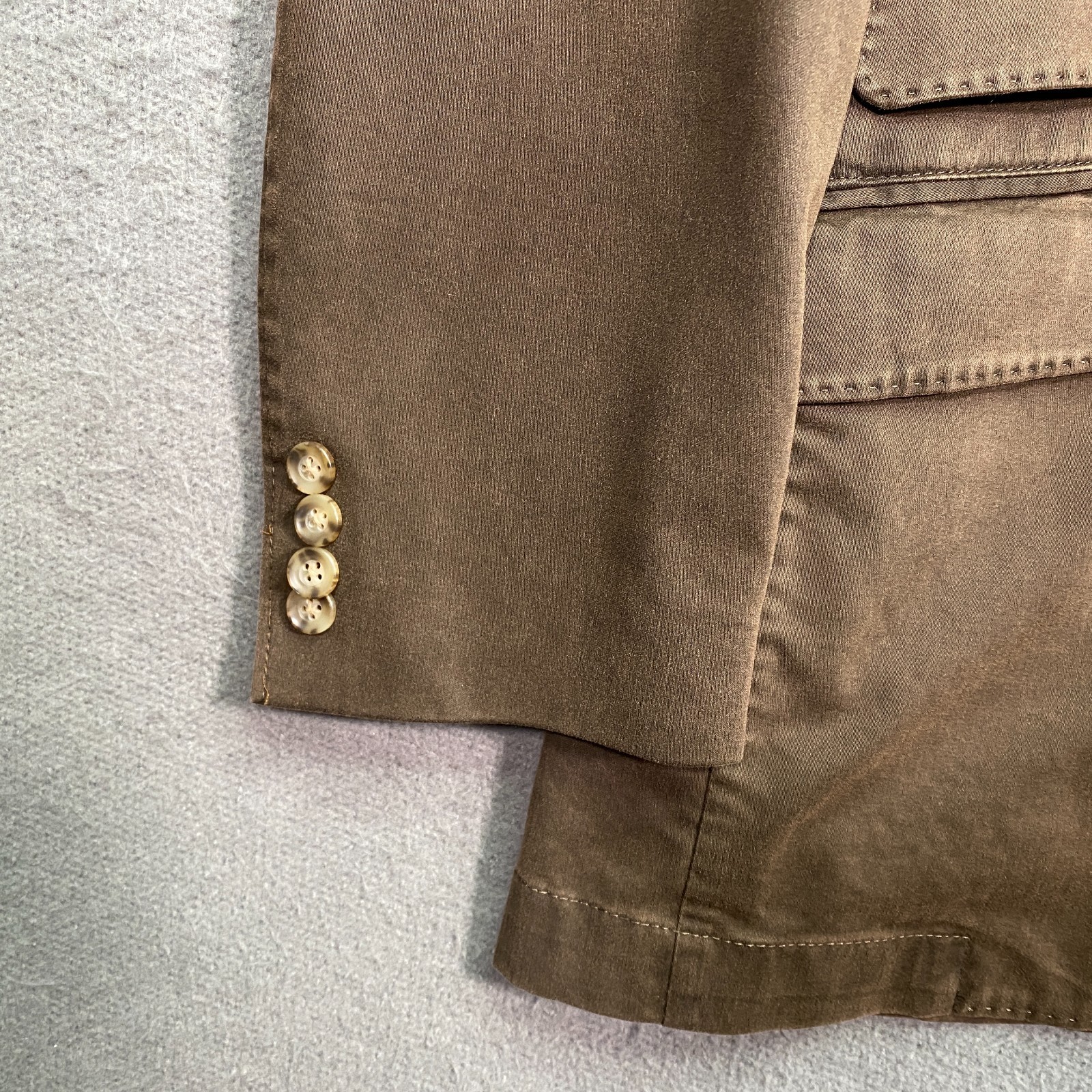 Kroon STING Blazer 42R Brown Cotton Stretch Unstructured Casual 2-Button