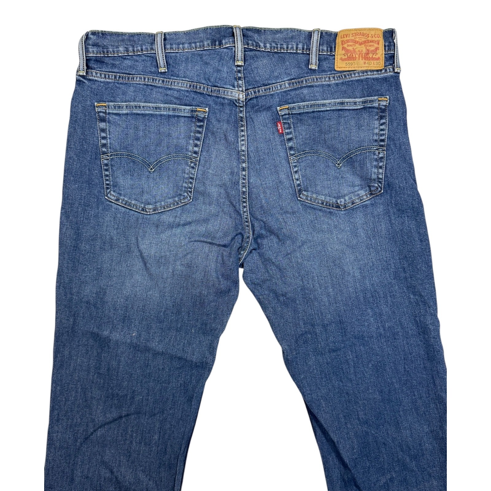 Levi’s 559 Navy Blue Straight Leg Relaxed Fit Zip Fly Men’s Jeans Size 40W 29L