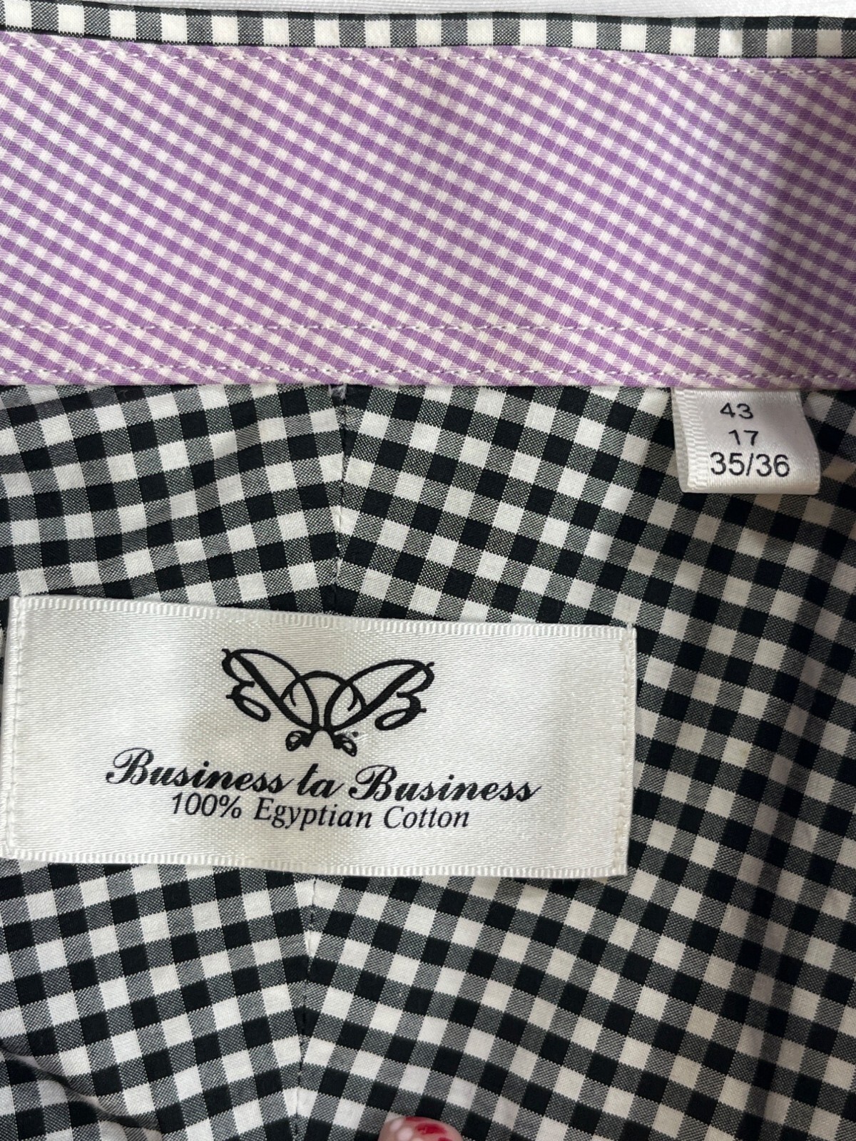 Business to Business SKU 7781 Mens Black Checkered Button-Up Shirt Size XL