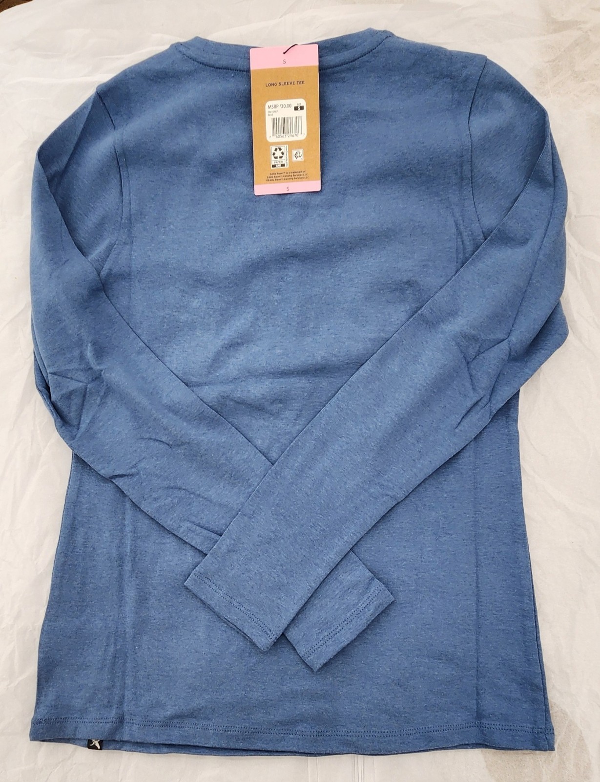 NWT-Eddie Bauer Womens Classic Fitted Crewneck Long Sleeve, Variety sizes/colors