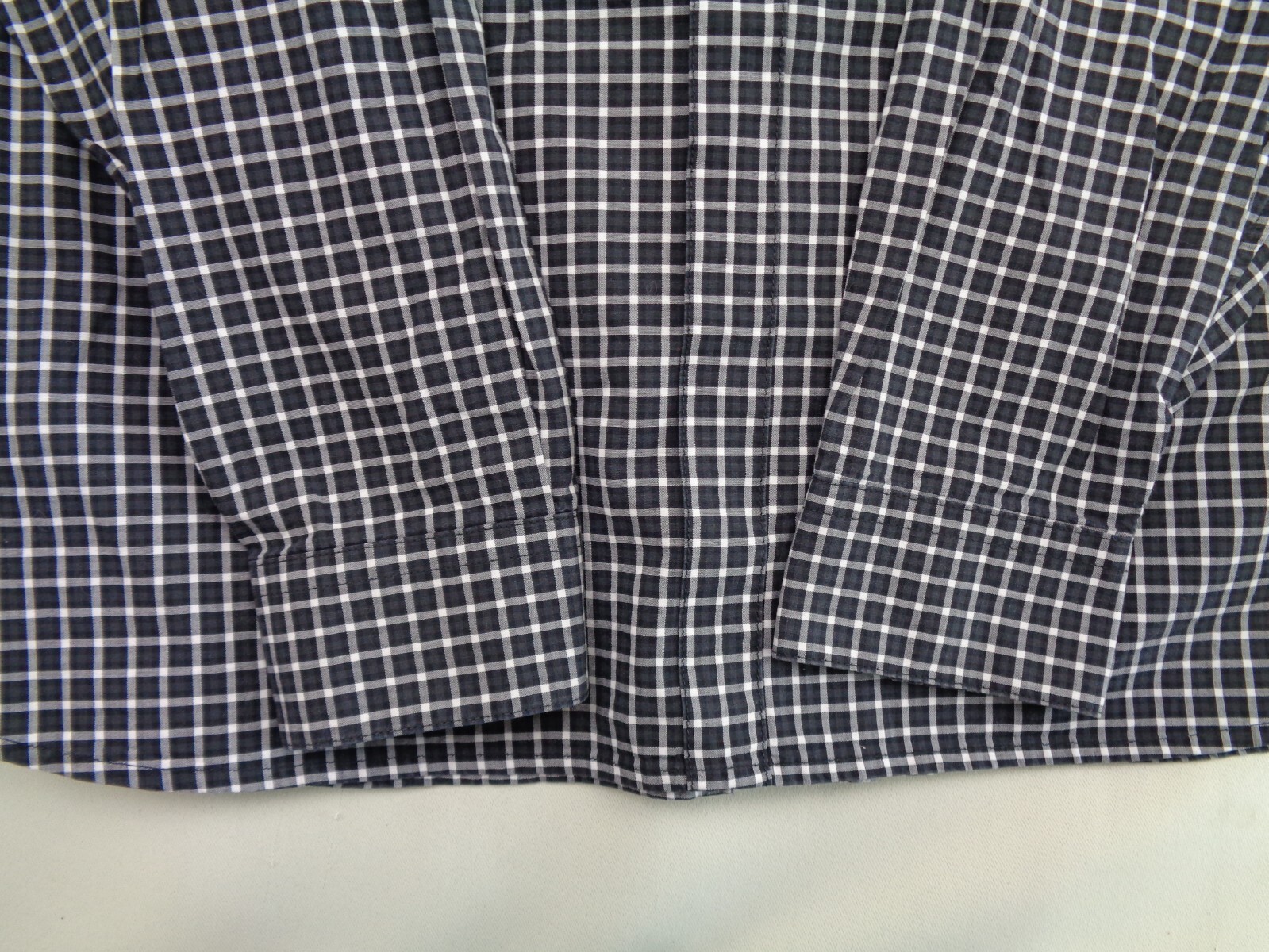 Fred Perry Shirt Mens Medium Black Check 100% Cotton Embroidered Logo Mod