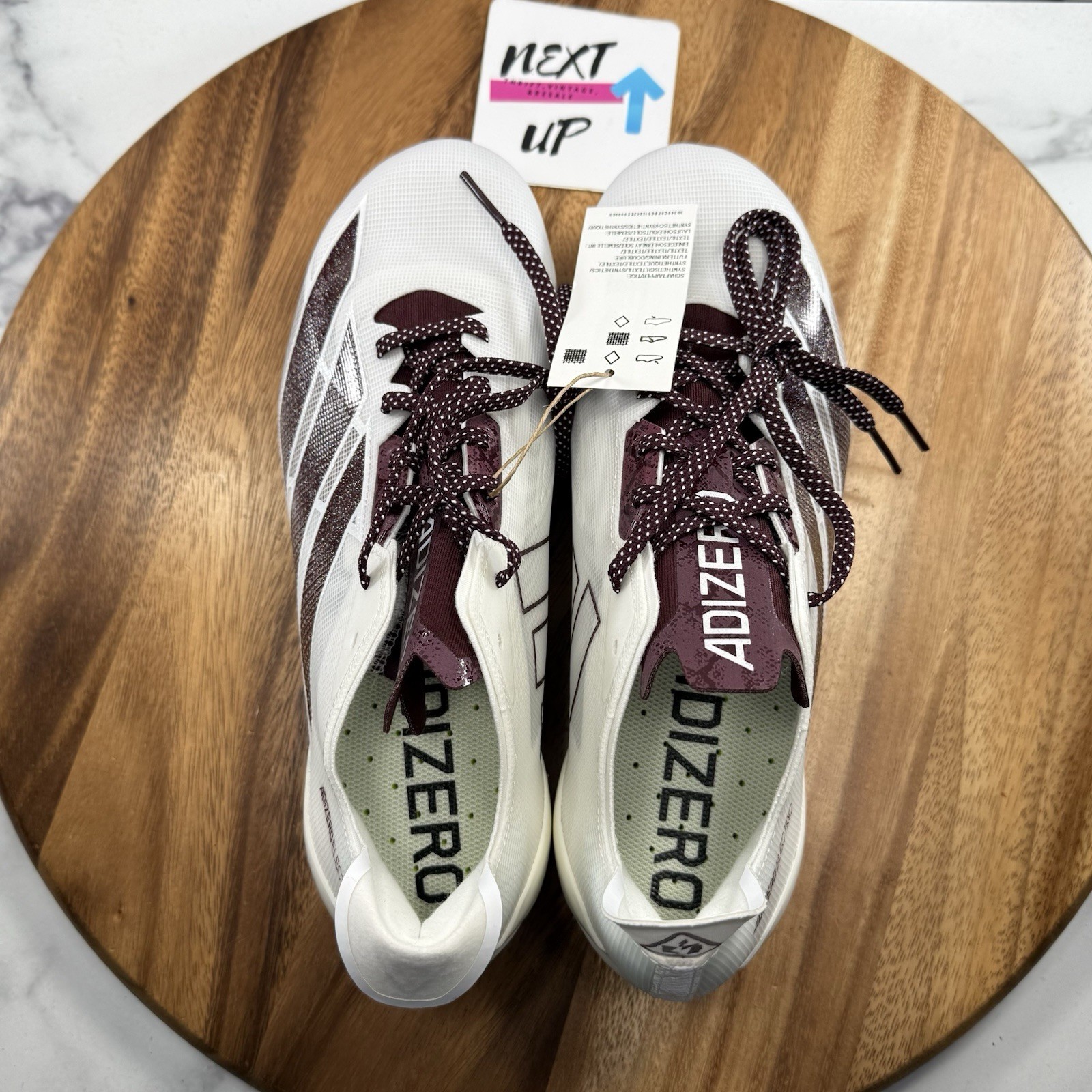 adidas Adizero Electric IE6289 Football Cleats White nby Maroon MULTIPLE SIZES