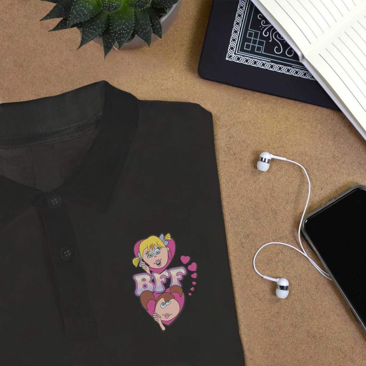 ‘Best Friends Forever’ Adult Polo Shirt / T-Shirt (PL058605)