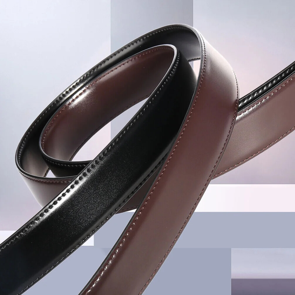 2.8/3.0/3.3/3.5/3.8cm Double-sided Genuine Leather Belt No Buckle Cowskin Belt
