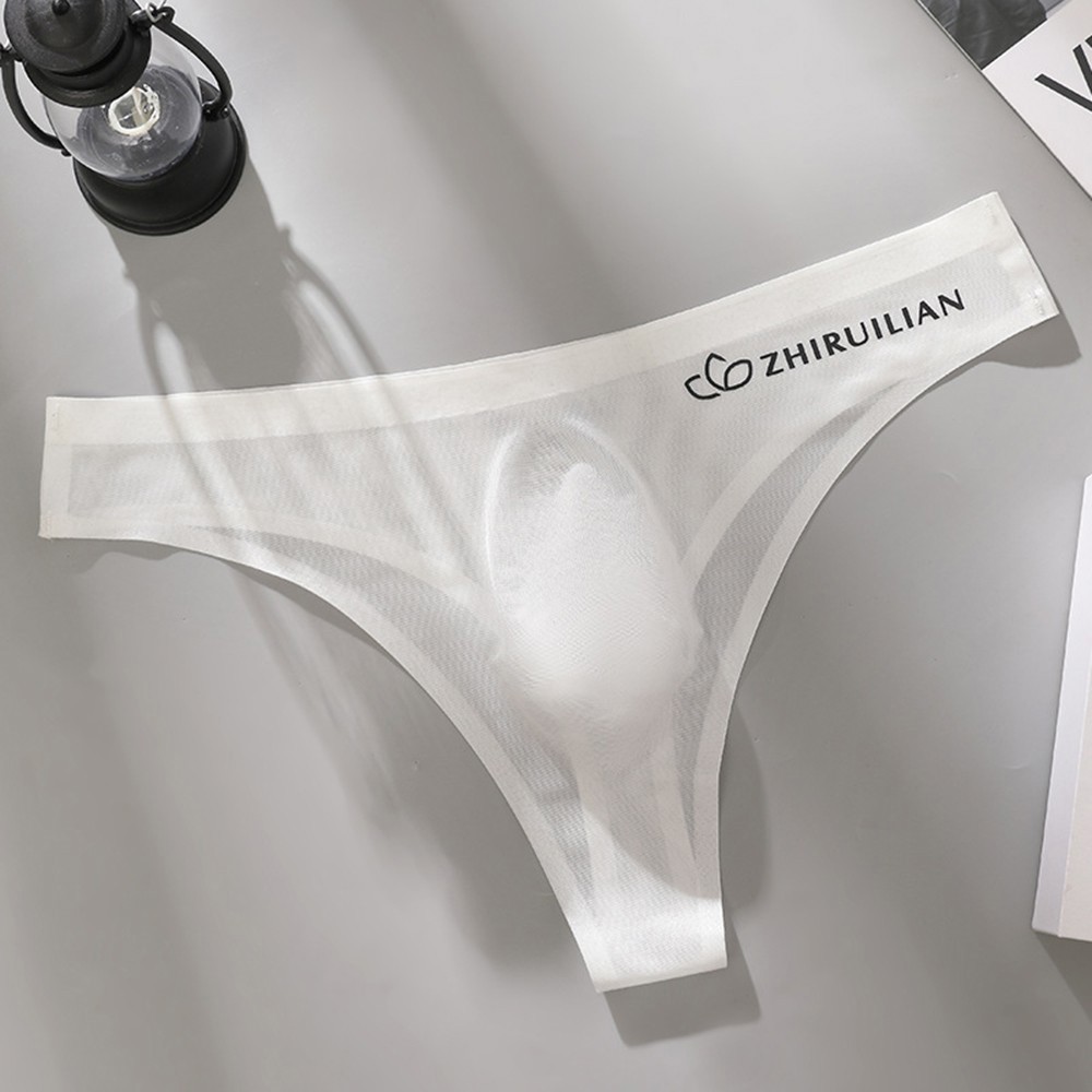 Men Sexy Seamless Briefs Thong Underwear Low Waist Comfortable Thin Underpant US