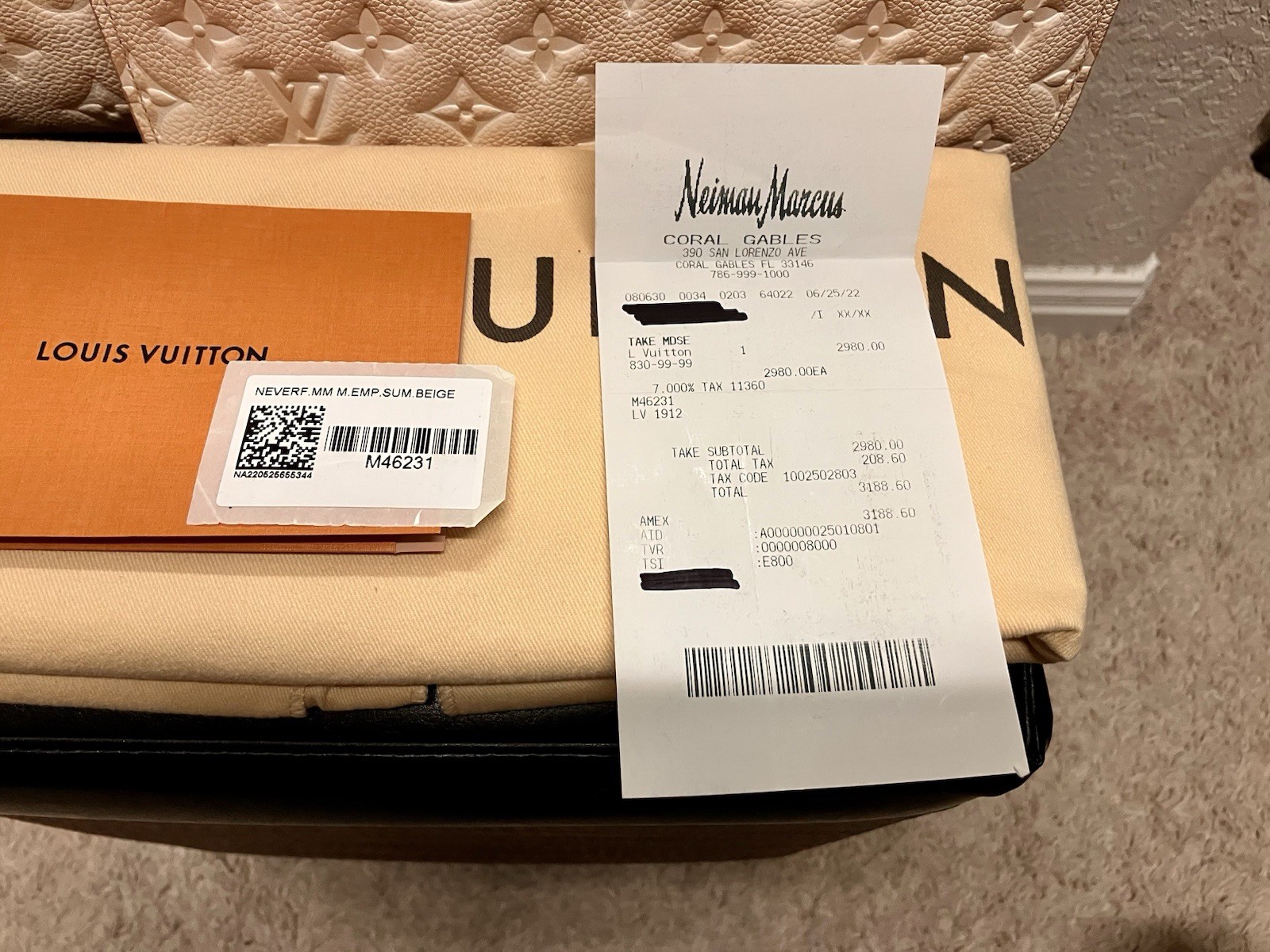 Louis Vuitton Neverfull Empreinte Stardust Limited Edition Tote Bag Full Set