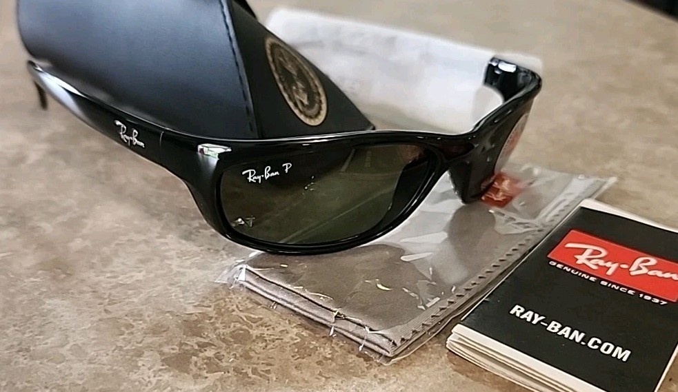 Ray-Ban Polarized Small Predator Active Lifestyle Sunglasses RB4115 601/9A Wrap