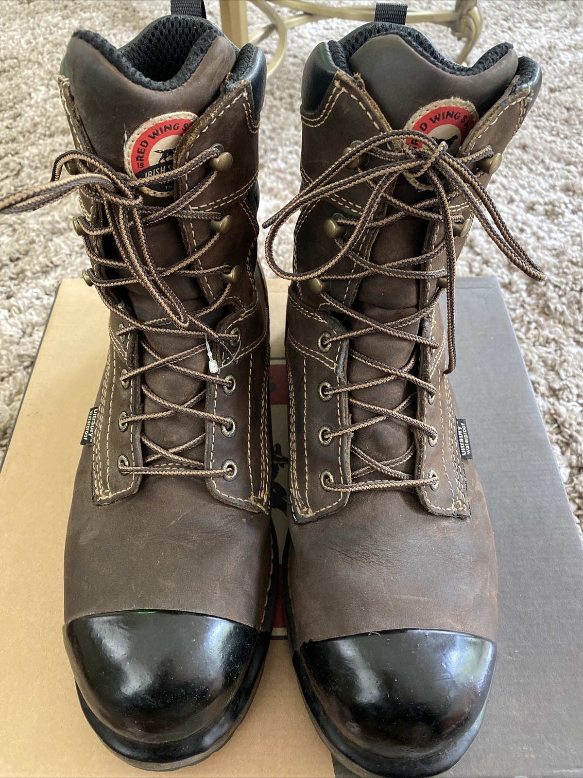 Red Wing Shoes Irish Setter Men’s 8” Lace-Up Soft Tuff Toe Boots Size 11.5M