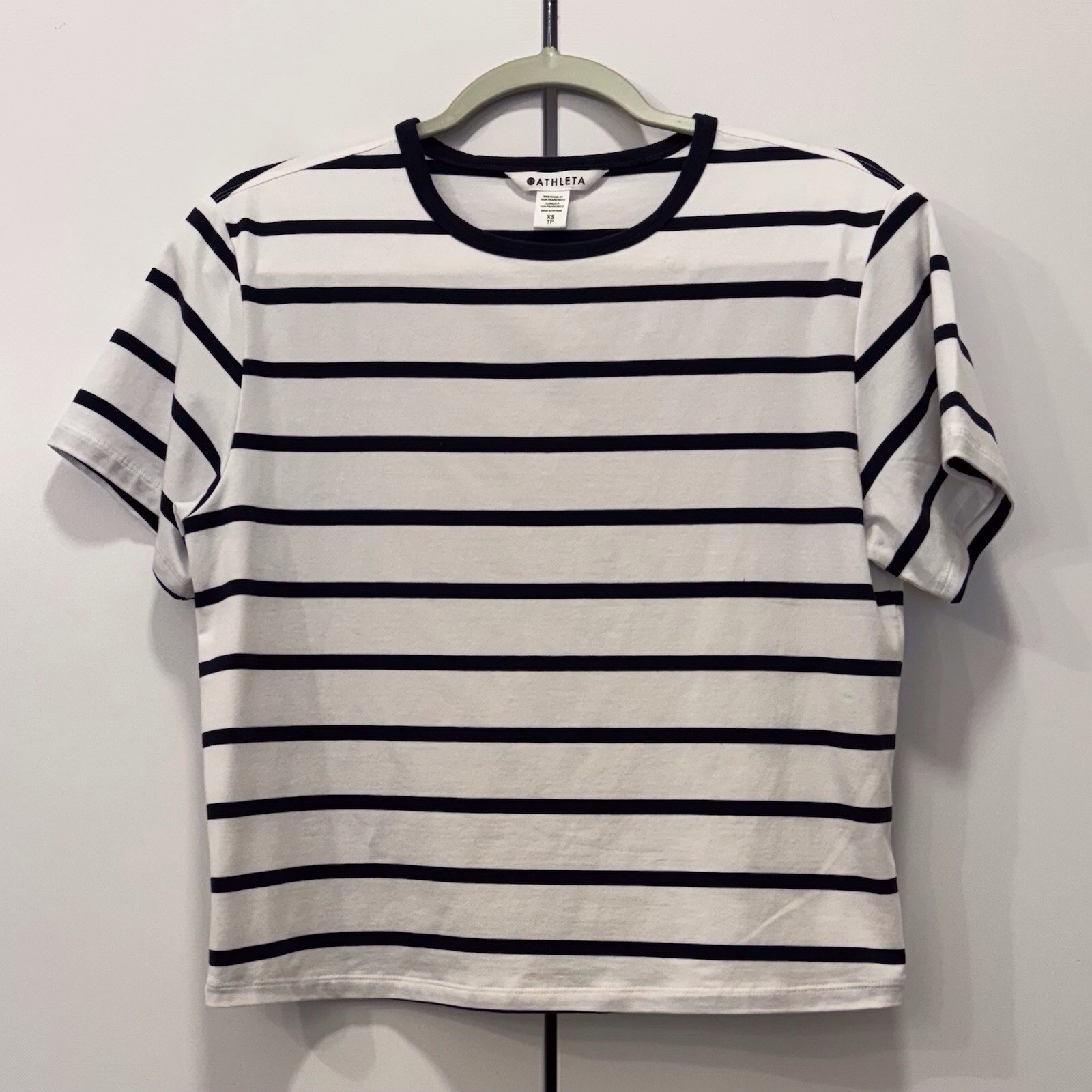 Athleta Women’s XS Stripes Top Short Sleeve Soft