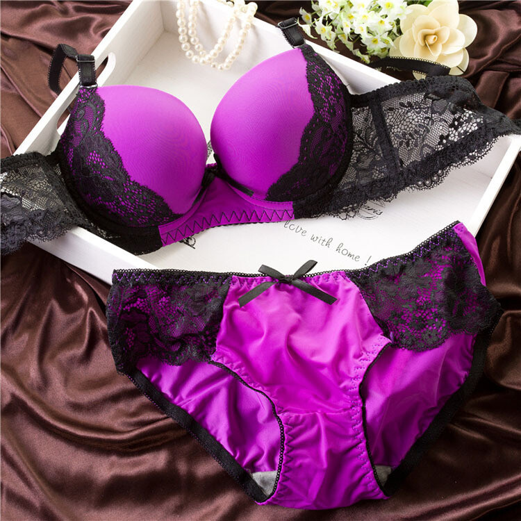 Lace Women Bra And Panties Underwear Push Up Bra Set 32-42ABC Lingerie Bralette
