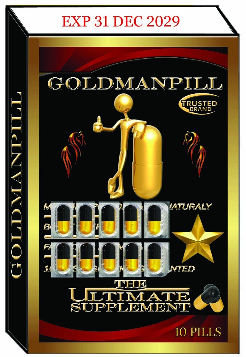 Go Goldman, Natural Male Enhancement Pill GUARANTEED POWERFUL ERECTION 10 Pills