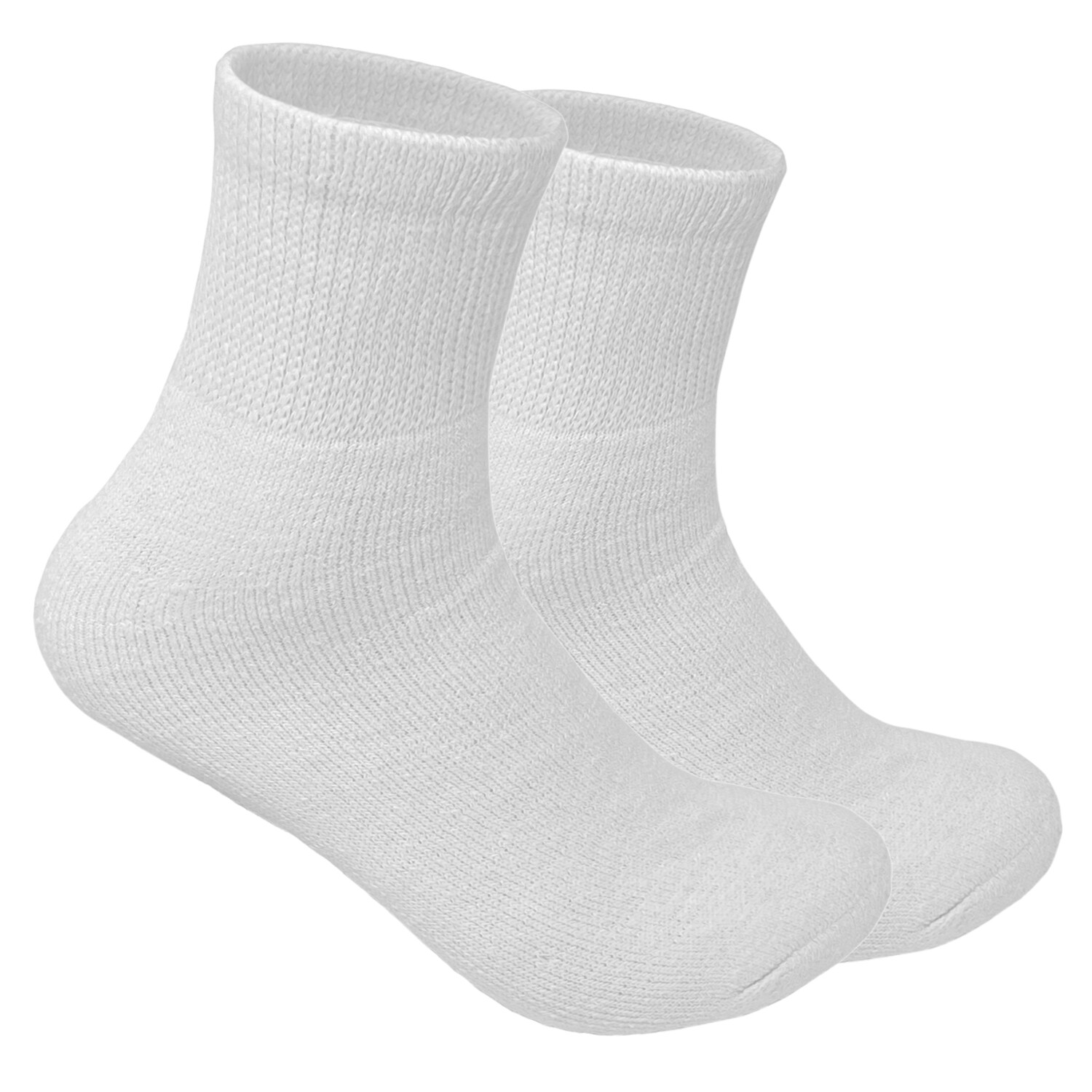 3-12 Pairs Lot For Men White Circulatory Diabetic Ankle Quarter Low Socks 9-15