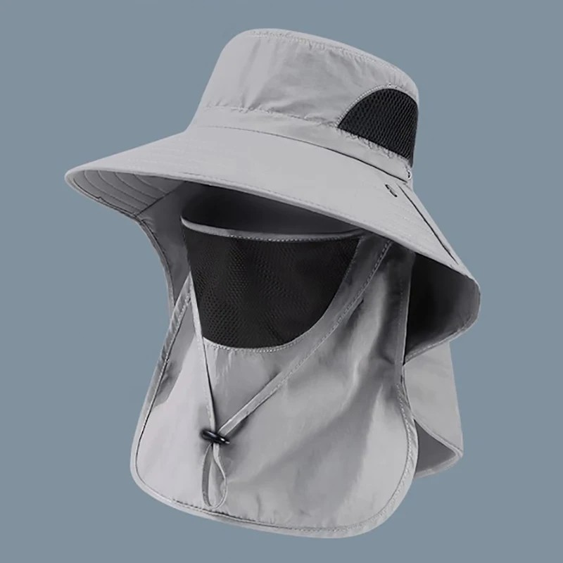 Wide Brim Sun Hat UV Protection Bucket Cap For Hiking Camping Fishing Safari Men
