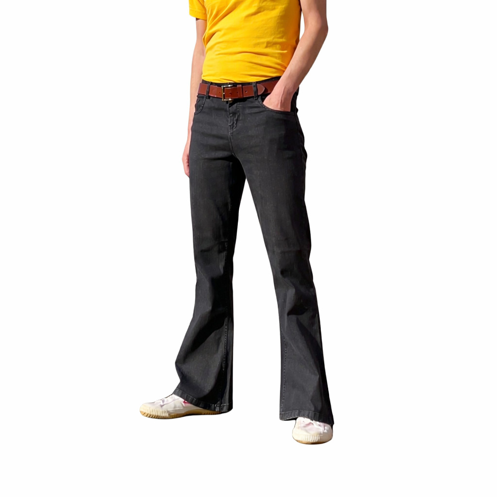 Men’s Bell Bottoms Flared Jeans- Retro Denim Flares – Classic 60s 70s Hippie
