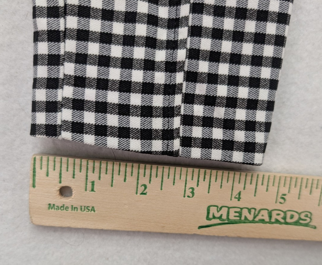 Andrea Women’s Pants Size 7 Black White Plaid Gingham Skinny Stretch