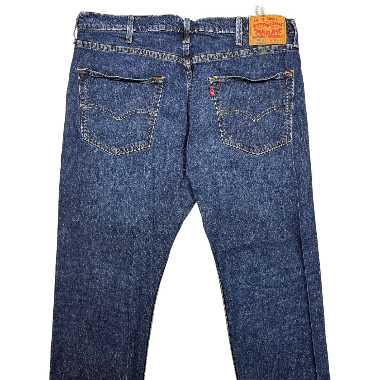 Levi’s 502 Blue Tapered Leg Regular Fit Zip Fly Men’s Jeans Size 38W 28L