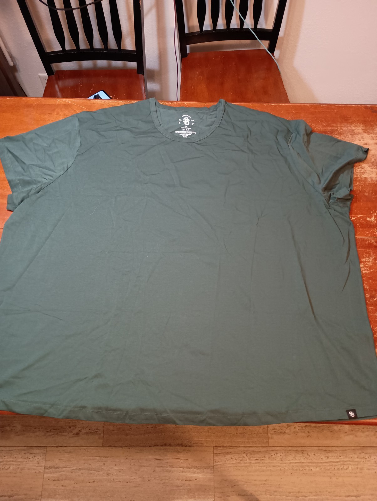STRONGSIZE Big Men’s Green Regular Length Short Sleeve Shirt Size 7XL