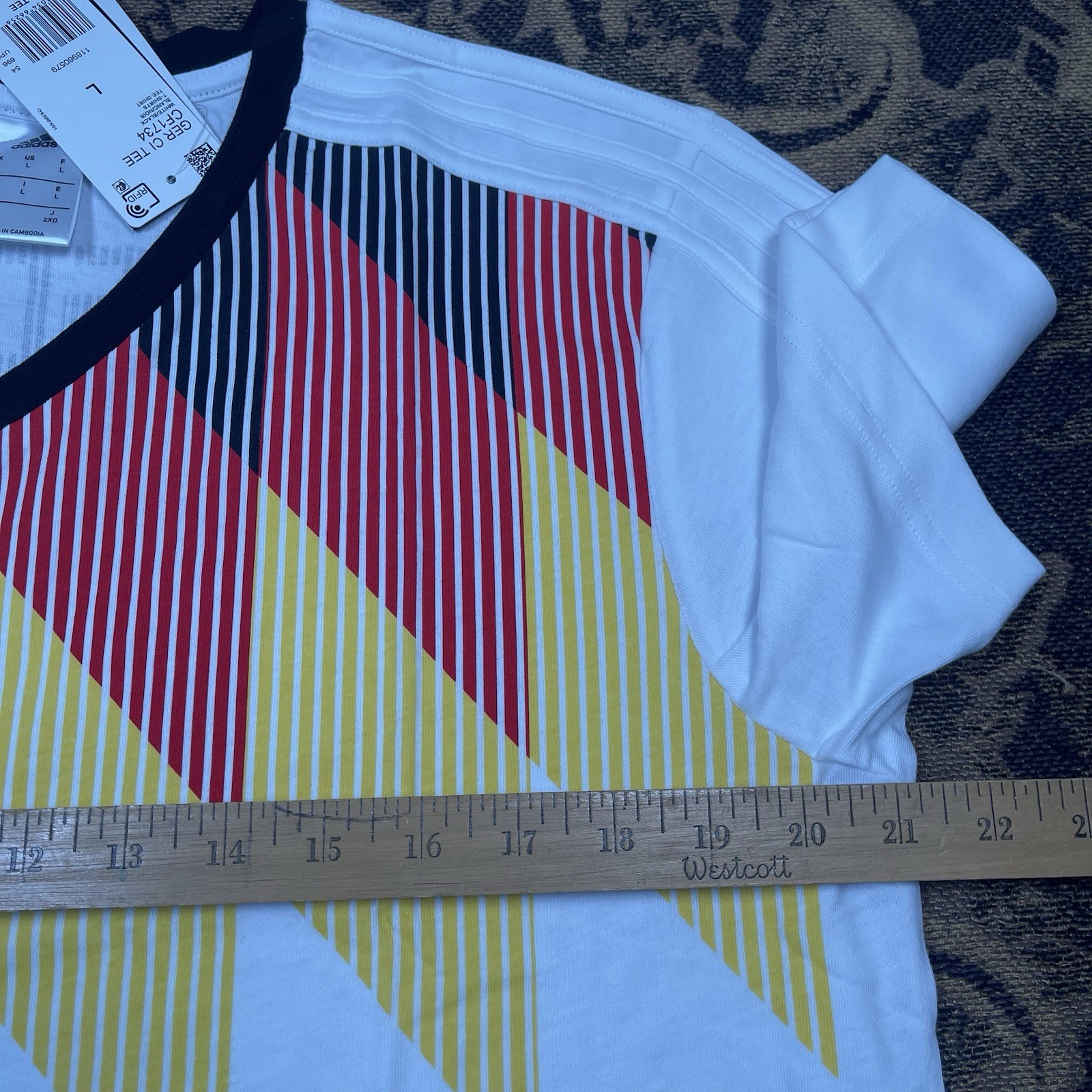 Mens Adidas Germany Retro Soccer Tee Shirt Size Large New