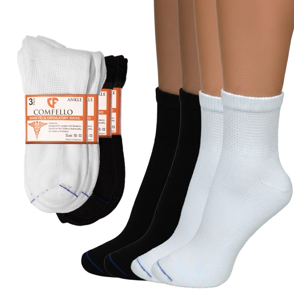 Diabetic Ankle Socks Mens Circulatory Health Low Cut Socks 3 12 Pairs 9-11 10-13
