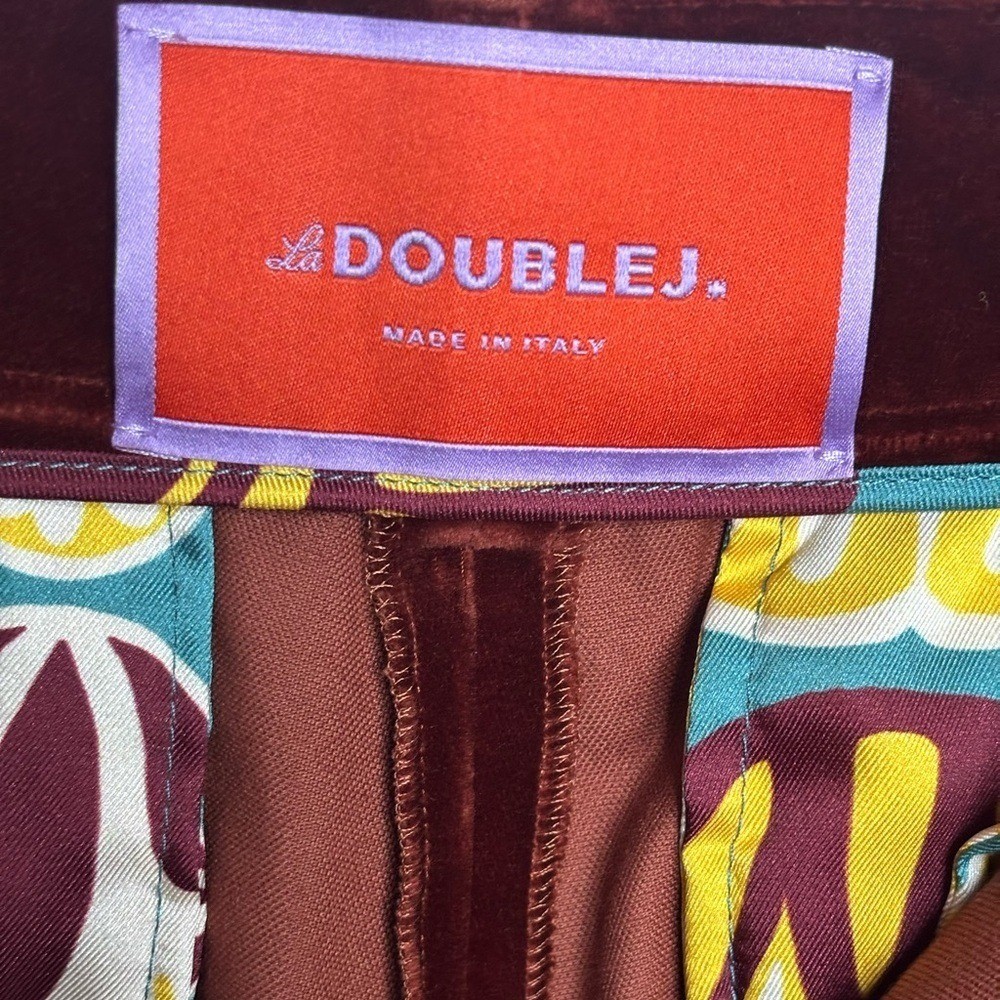 NWT LA DoubleJ Rich Coat 24-7 Velvet Solid Pants in Terracotta size S