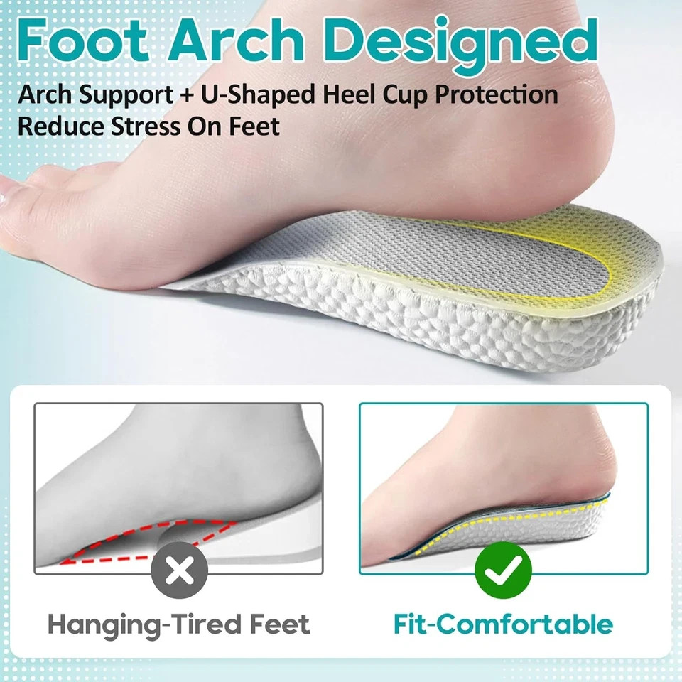 Brandone Insoles – Orthopedic High Pads 1.0 – Height Increase Insoles – Arch Sup