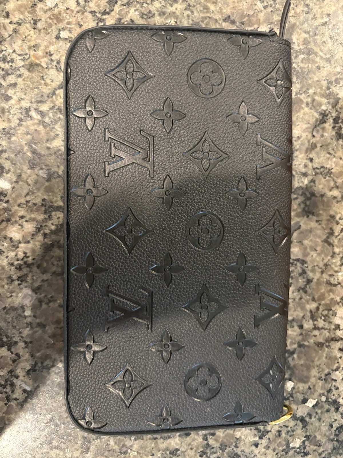 Louis Vuitton Twist Chain Wallet Monogram Empreinte Black Gold w/ Box