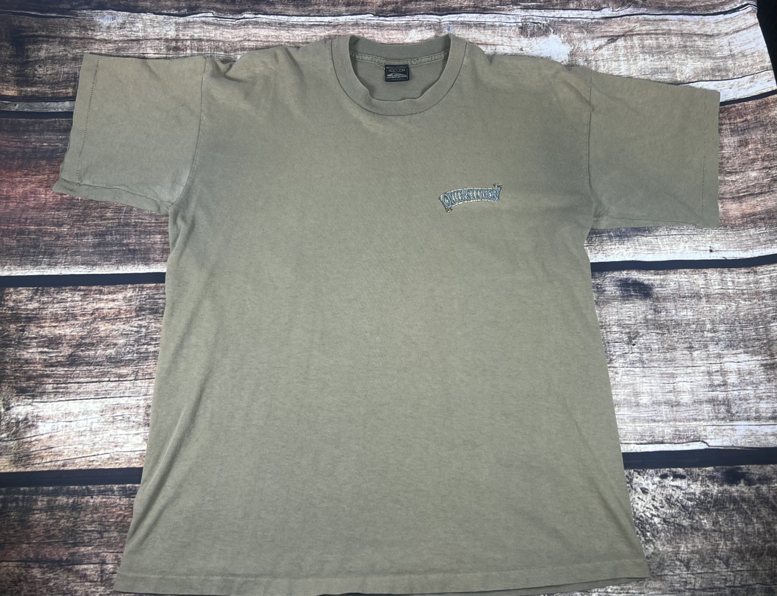 Vintage Single Stitch 80s 90s Quiksilver Surf Graphic Tee Shirt Size Large