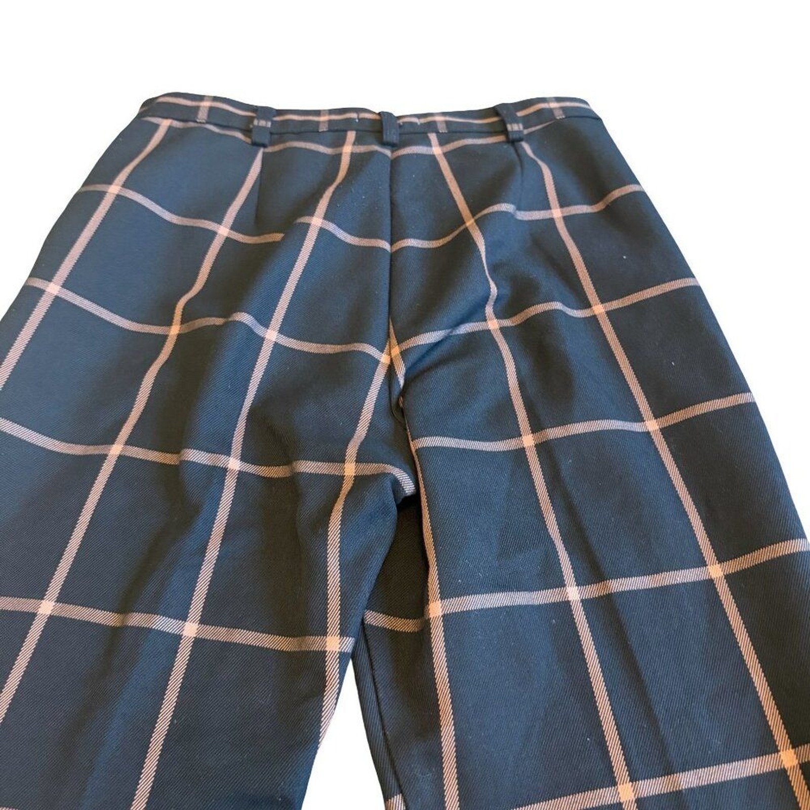 Levi’s Wool Blend Math Club Flare Black Checker Print Pants Slacks Trousers 29