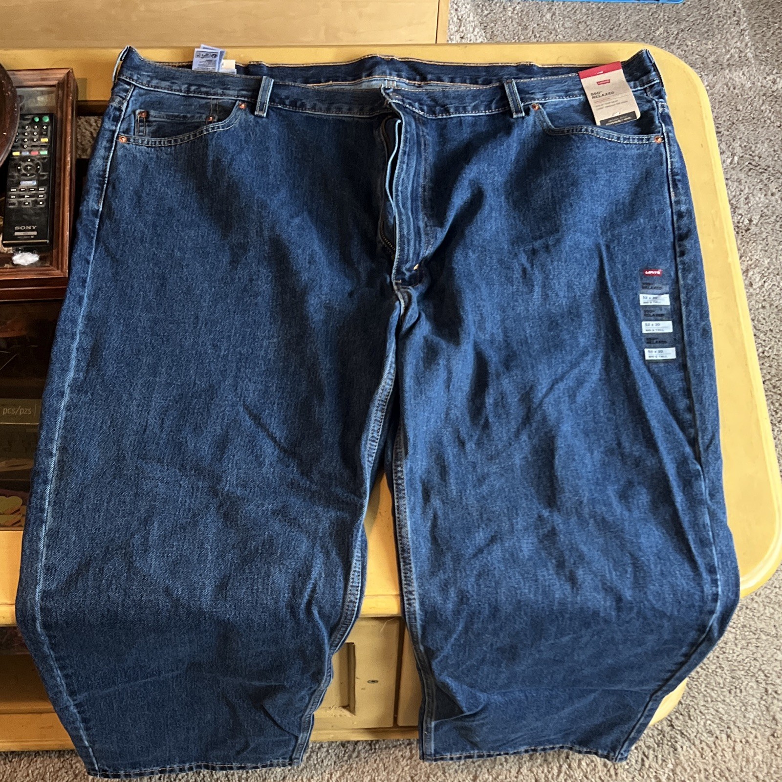 Levi’s Men’s 500 Series Relaxed Straight Dark Wash Denim Jeans Big & Tall