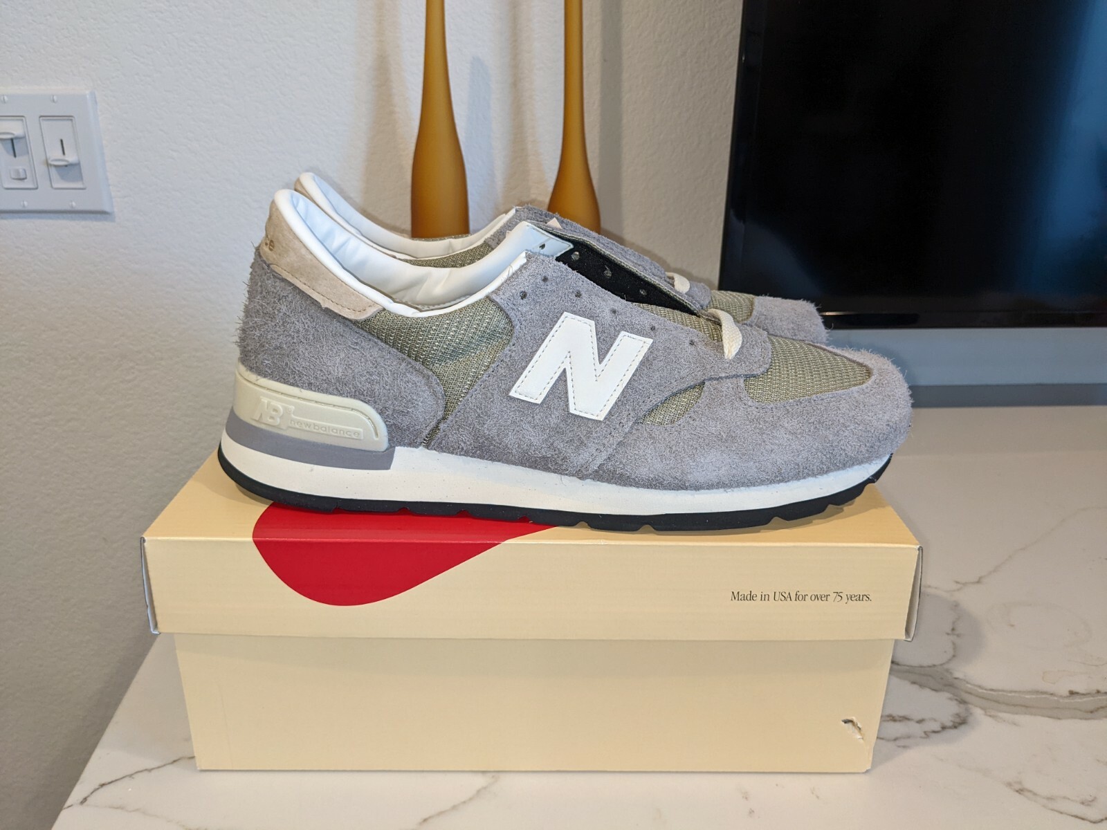 Size 13 – New Balance 990v1 MiUSA Marblehead Incense M990TA1 x Teddy Santis