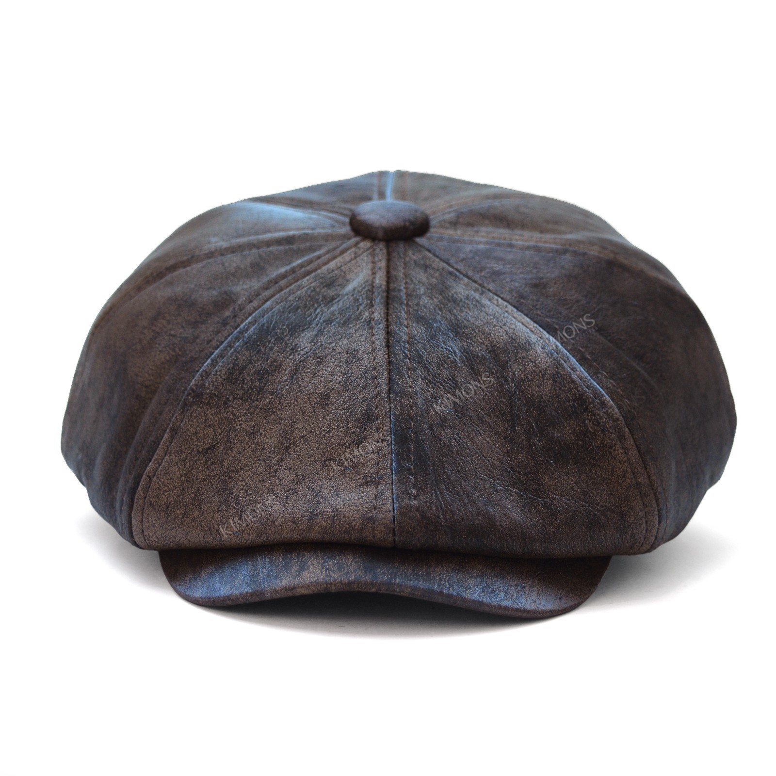 Heavy Newsboy PU Leather Ivy Hat Cap Duckbill Gatsby Golf Driving Flat Cabbie
