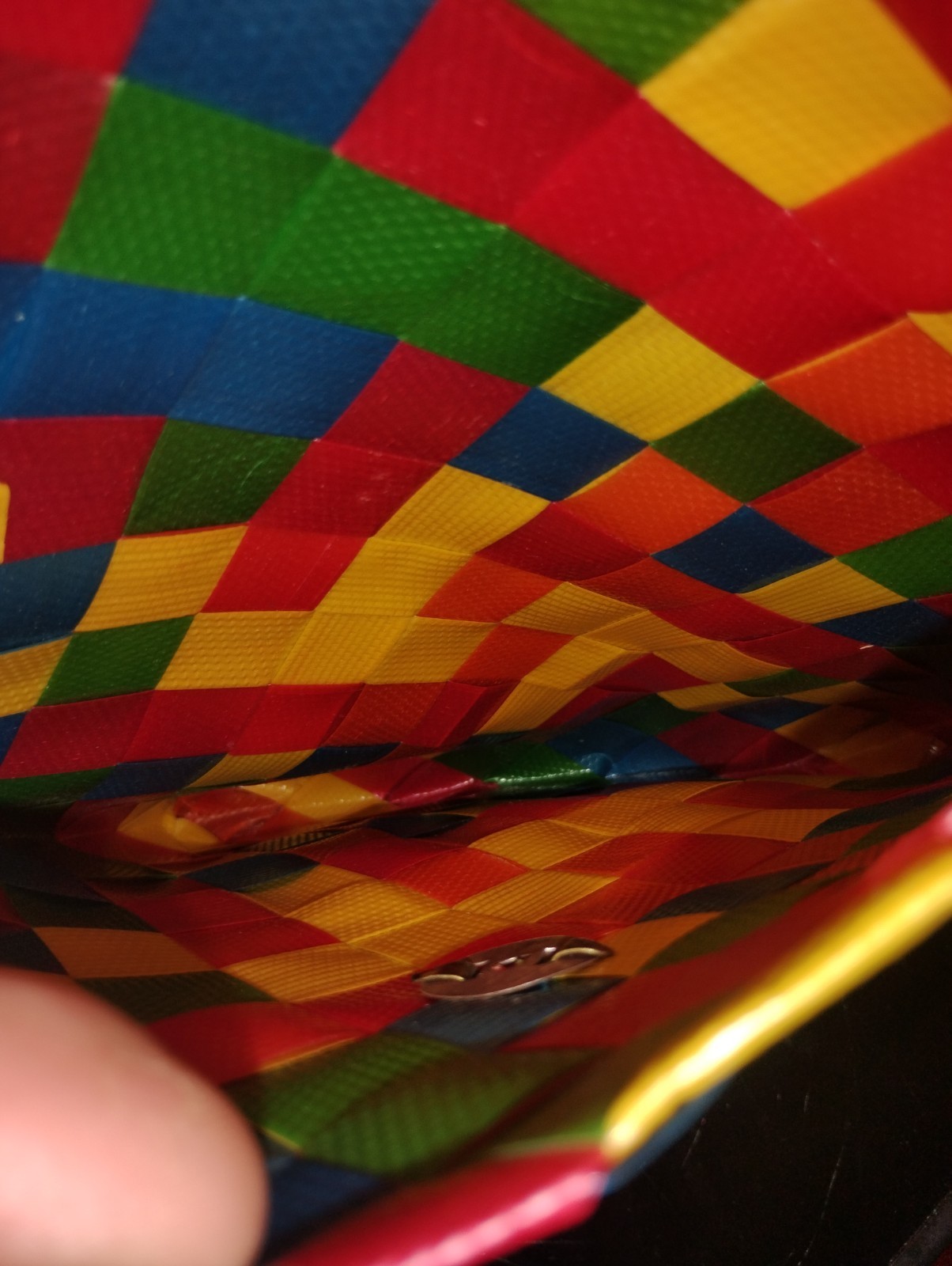 Handmade Plastic Woven Purse Bag