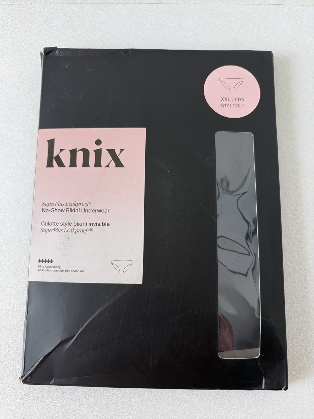KNIX Super Plus Leakproof No-Show Bikini Panty Underwear Size XXL