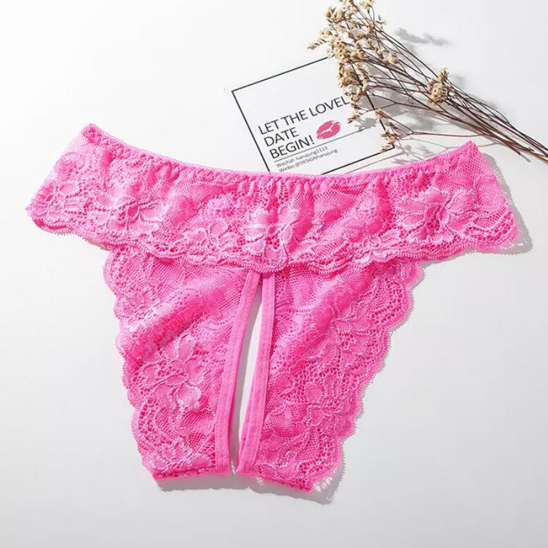 Sexy Womens Lace Panties Briefs Crotchles Ladies Cheeky Underwear Lingerie Thong