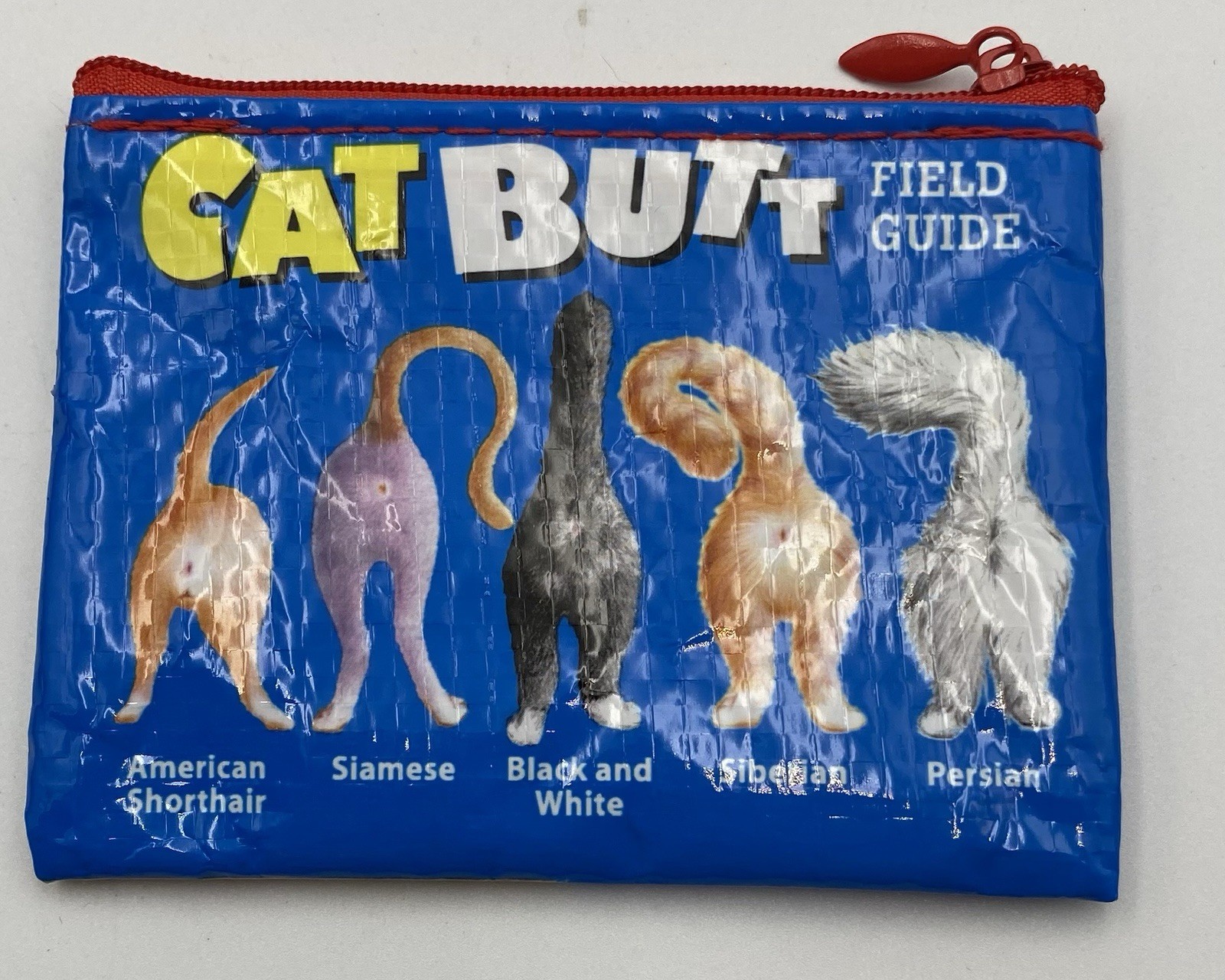 Blue Q Cat Butt Coin Pouch Recycled Eco Friendly Retro Travel Wallet Novelty