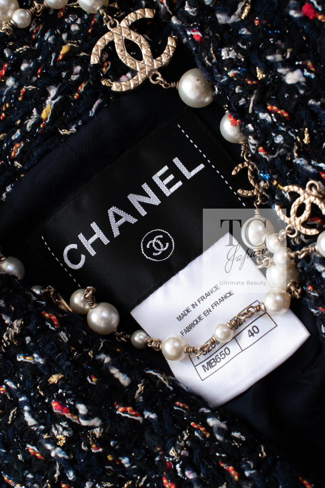 $4.8K CHANEL 15A Black Multicolor Cotton Zipper Fantasy Tweed Jacket 40 US8