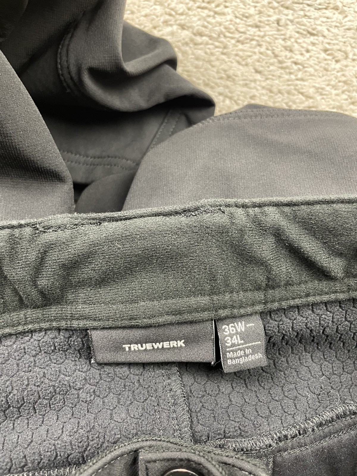 Truewerk Pants Mens 36×34 Black T3 Workpant Fleece Lined Cargo Utility Work