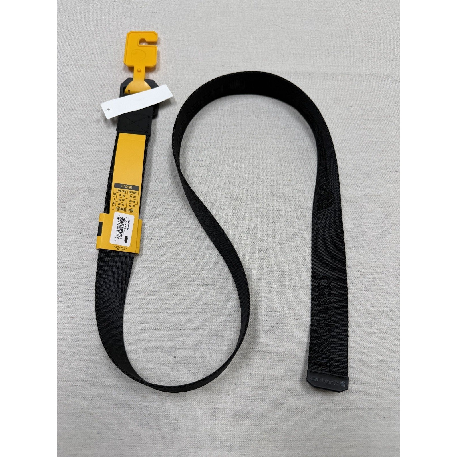 NEW Carhartt Nylon Webbing Ladder Lock Belt – Black Size L Heavy Duty