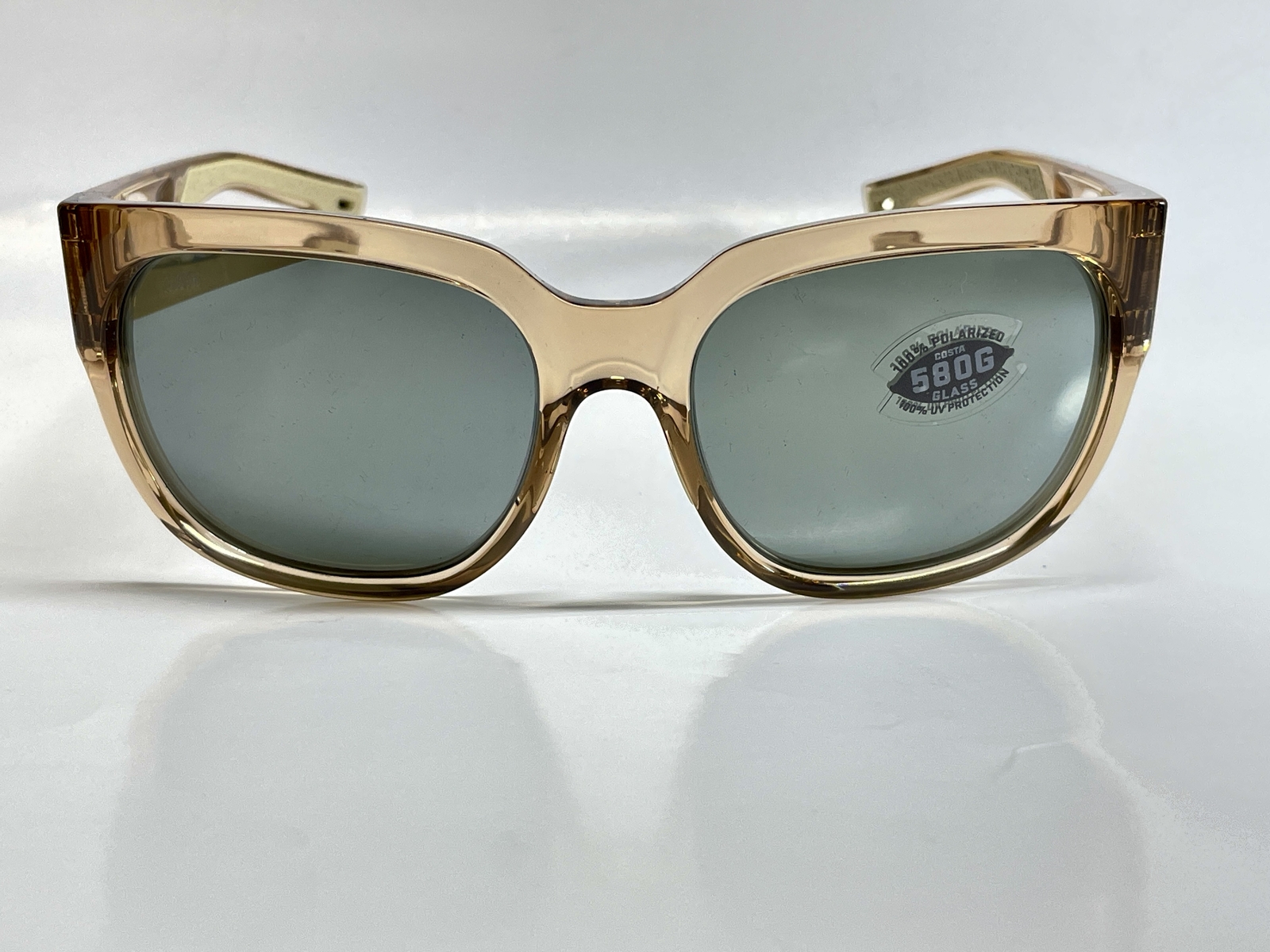 Costa Del Mar Waterwoman 2 shiny blonde crystal Gray silver mirror glass 580