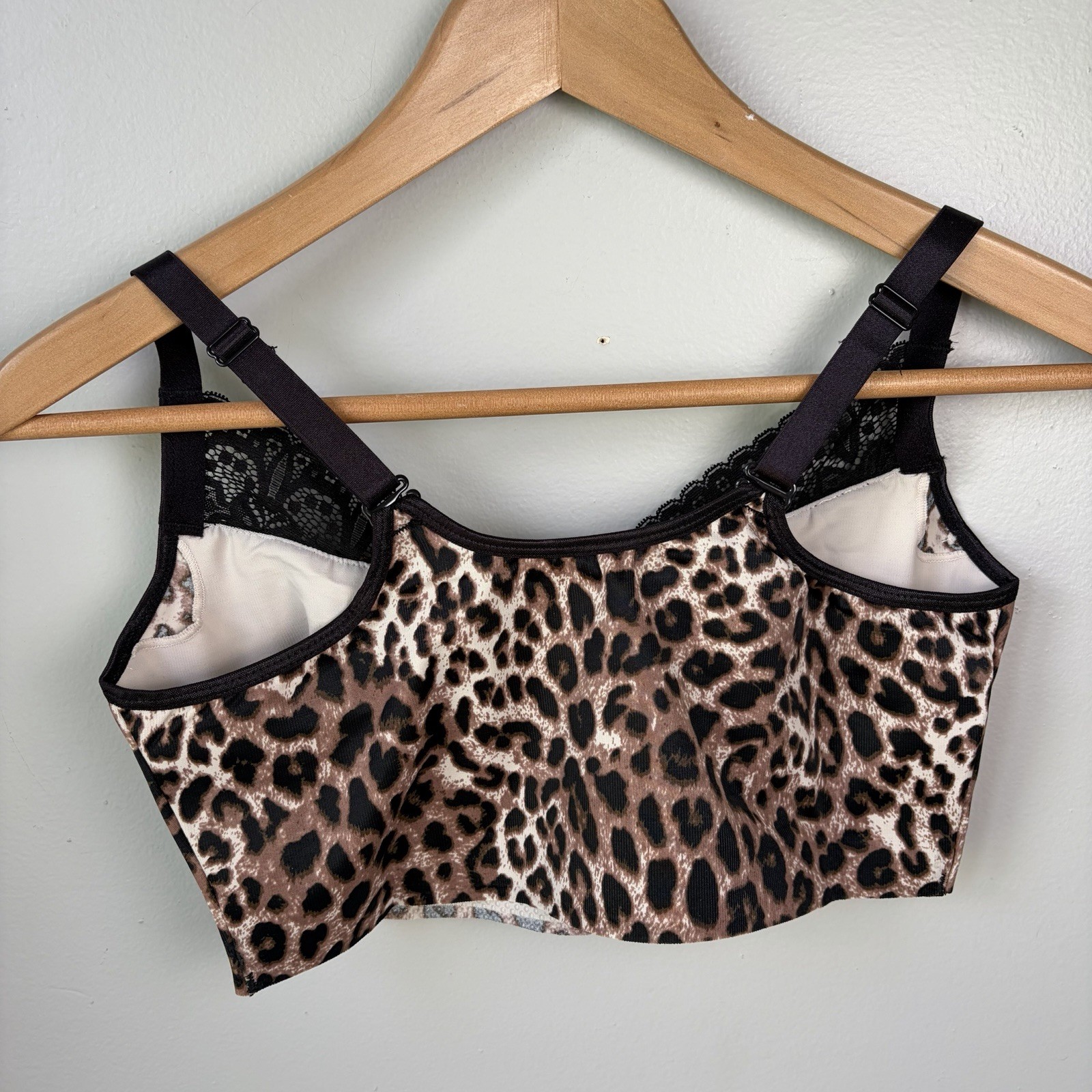NEW Ruby Ribbon Heritage Lace Demiette Leopard Print Womens Size 32