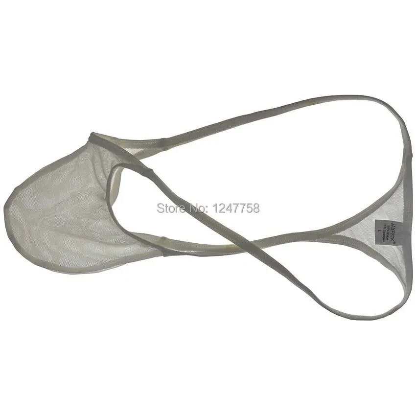 SEXY MENS SEE-THRU K403 GRAPE SMUGGLERS SHEAR MESH THONGS (M-29-33)-WHITE