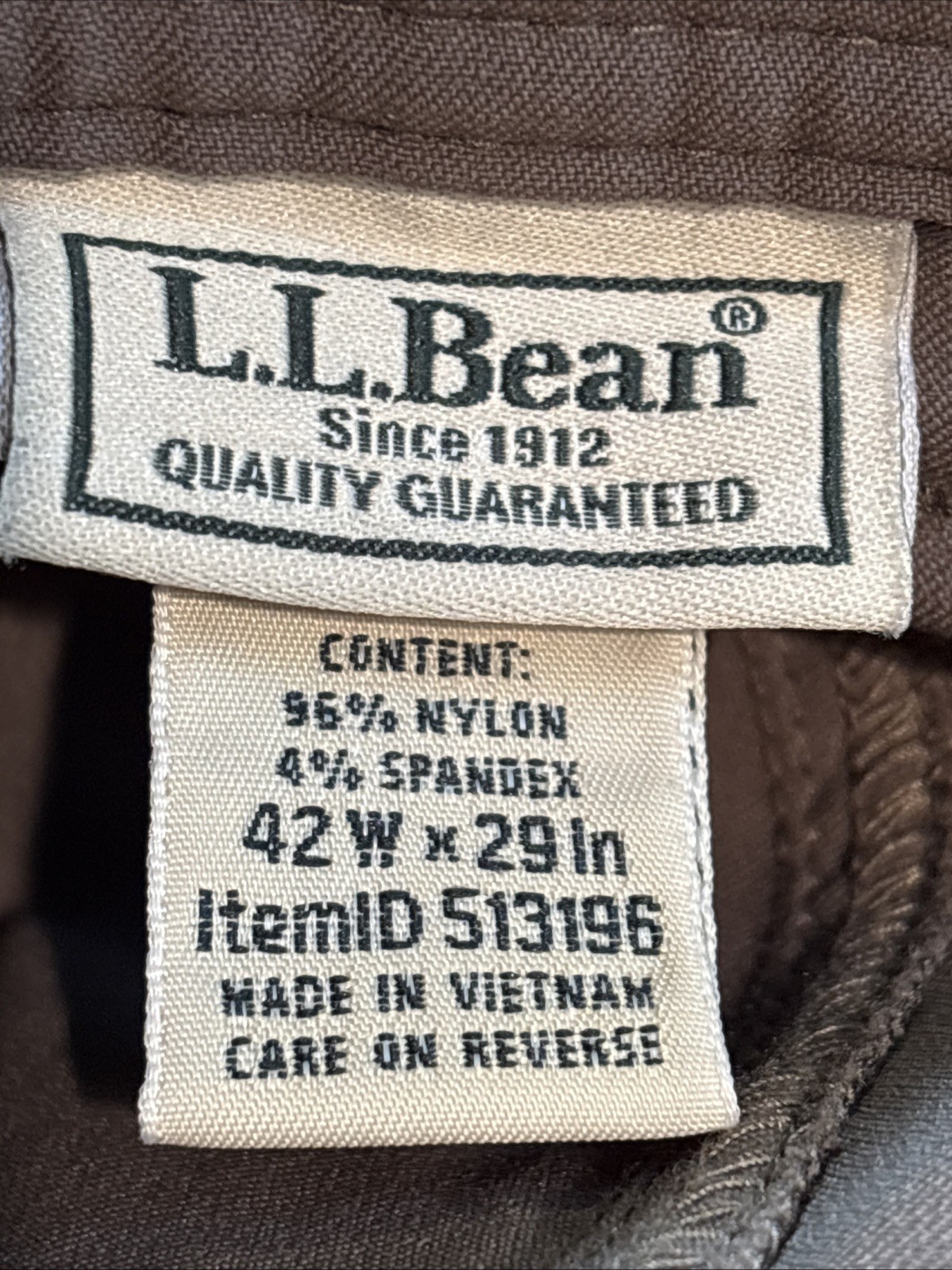 LL Bean VentureStretch UPF 50+ Five Pocket Water Repellant Performance 42×29