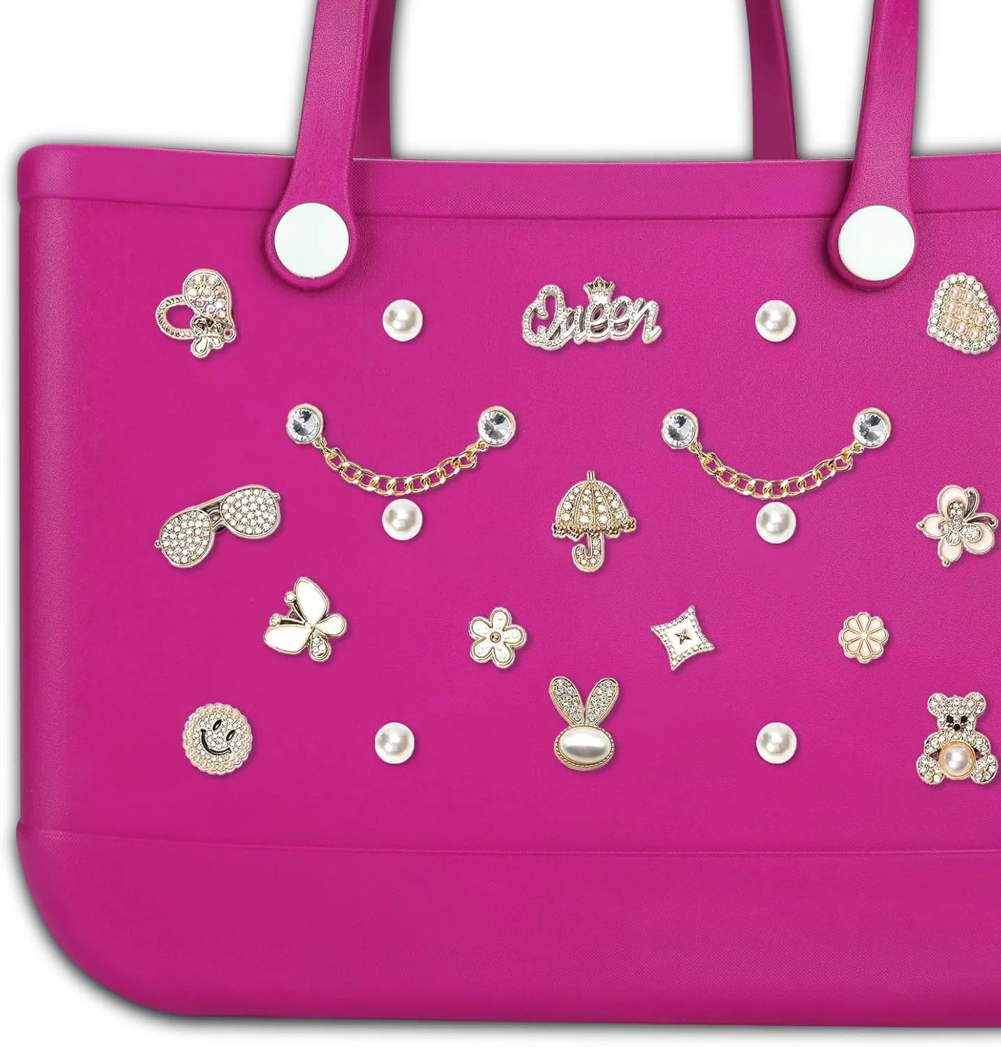 Bag Charms for Bogg Bag Accessories 24PCS Bling Sparkle Rhinestones Decorative B