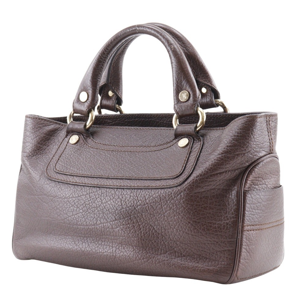 CELINE Boogie bag Handbag 134023 Brown Brown leather Women
