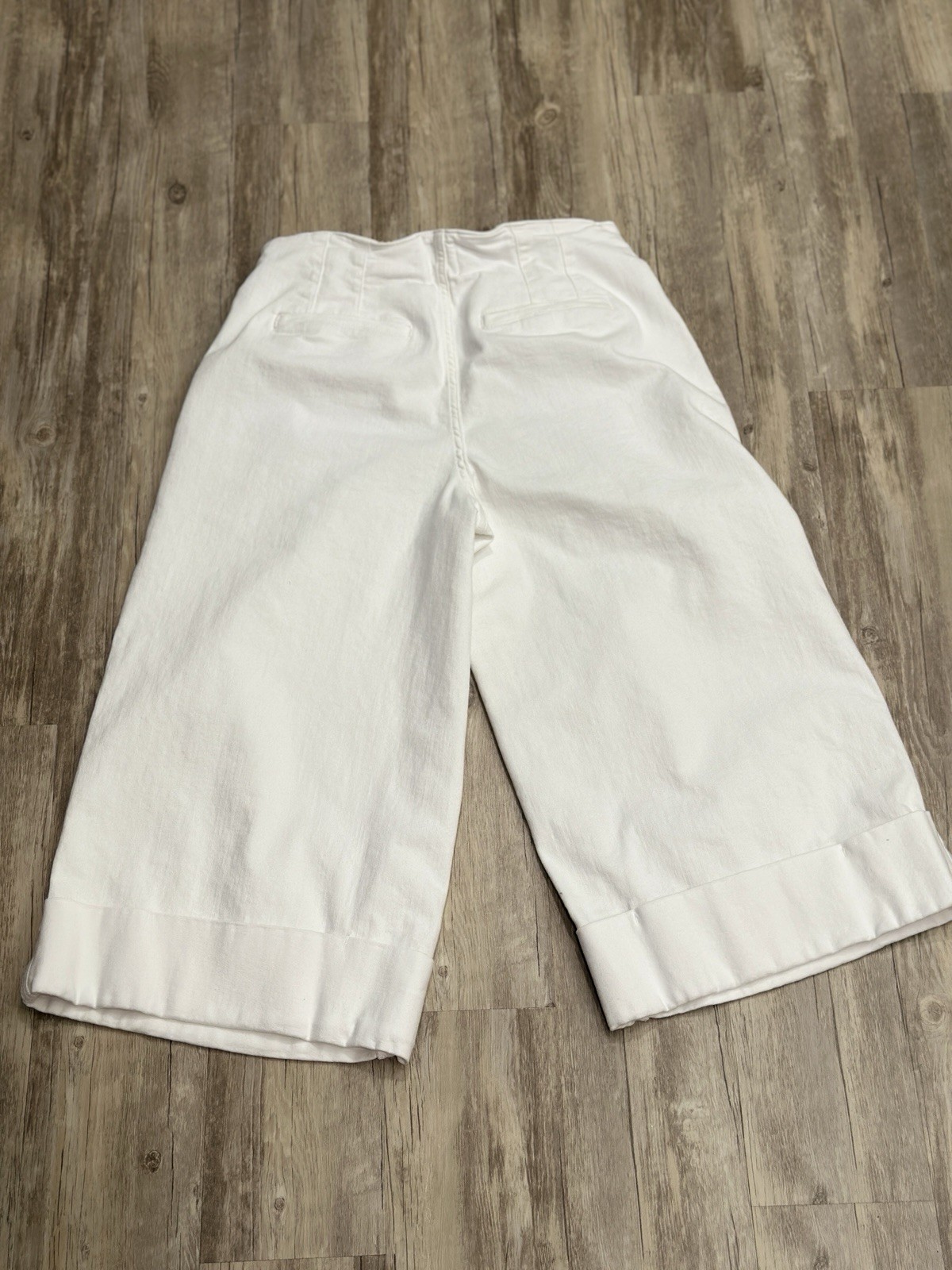 Anthropologie Maeve Colette Cropped Wide-Leg Jeans White, Size 29