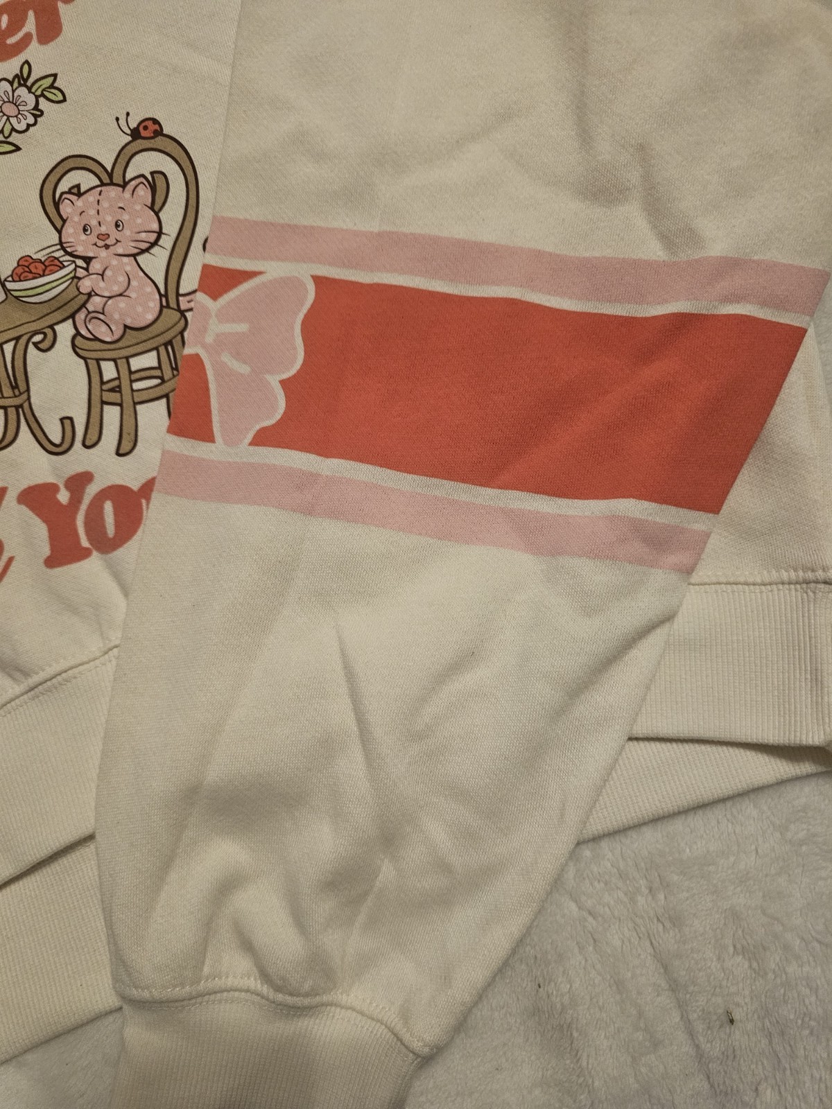 Strawberry Shortcake Womens Pullover Hoodie Days Are Sweeter Size L(12-14) NWT
