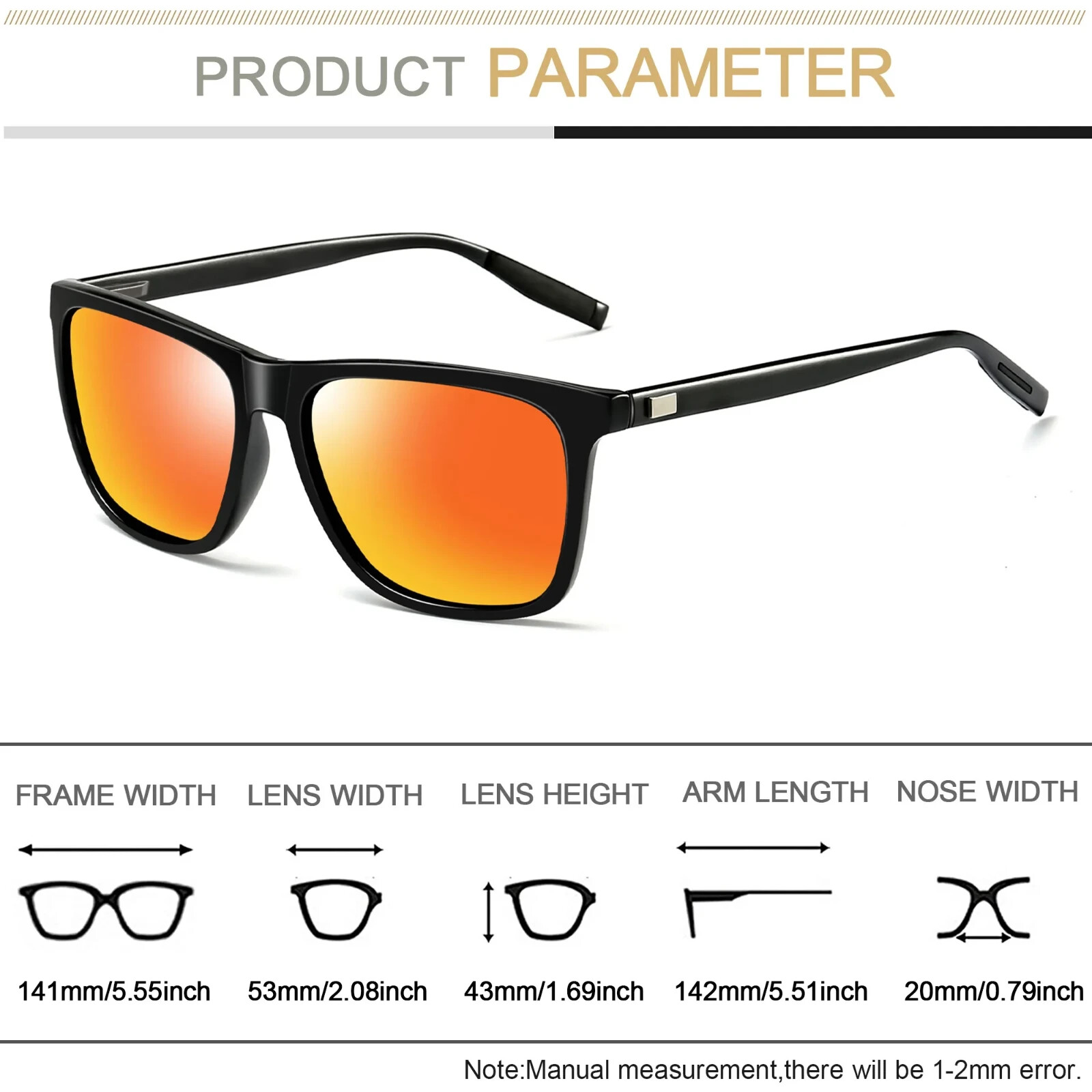 Unisex Sport Polarized Sunglasses Men Women Square Fishing Driving Glasses New